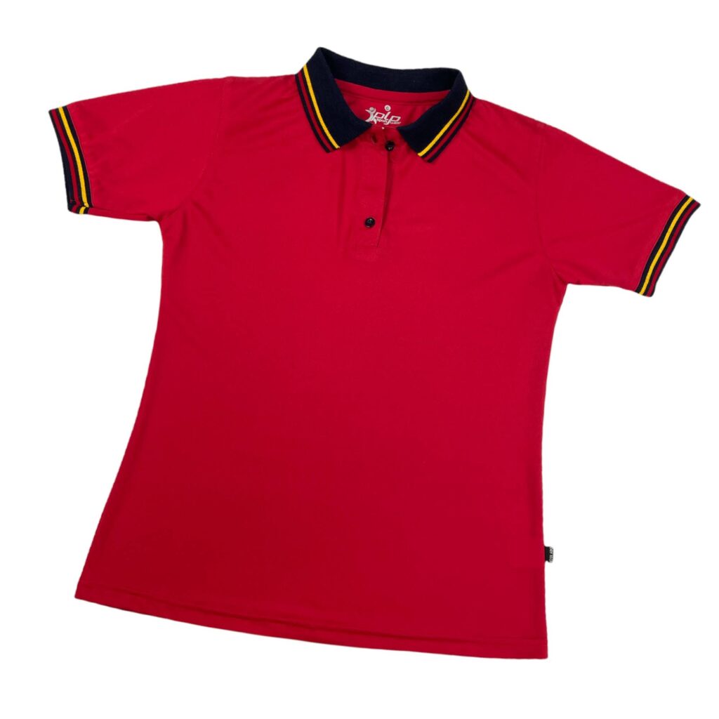 UNIFORME ESCOLAR PLAYERA ESCOLAR POLO BORDADA ROJA DAMA Y CABALLERO 