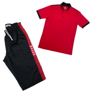 UNIFORME ESCOLAR INIFORME DEPORTIVO PANTS ESCOLAR PLAYERA POLO MODERNA CIUELLO MAO  DRY FIT COLOR ROJO