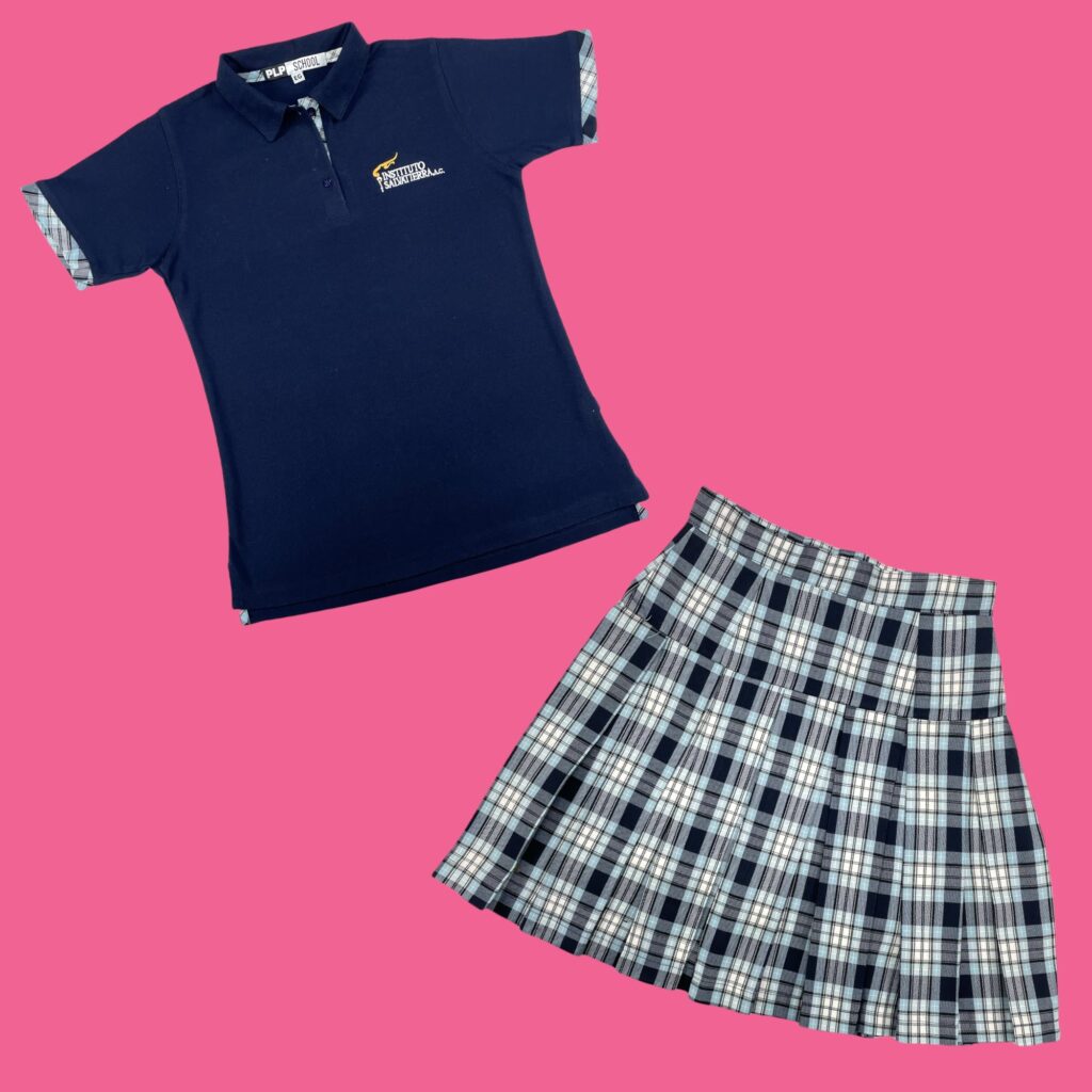 uniformes, uniformes escolares, faldas cuadros, playeras polo bordadas, playeras escolares, moda escolar, PLP SCHOOL