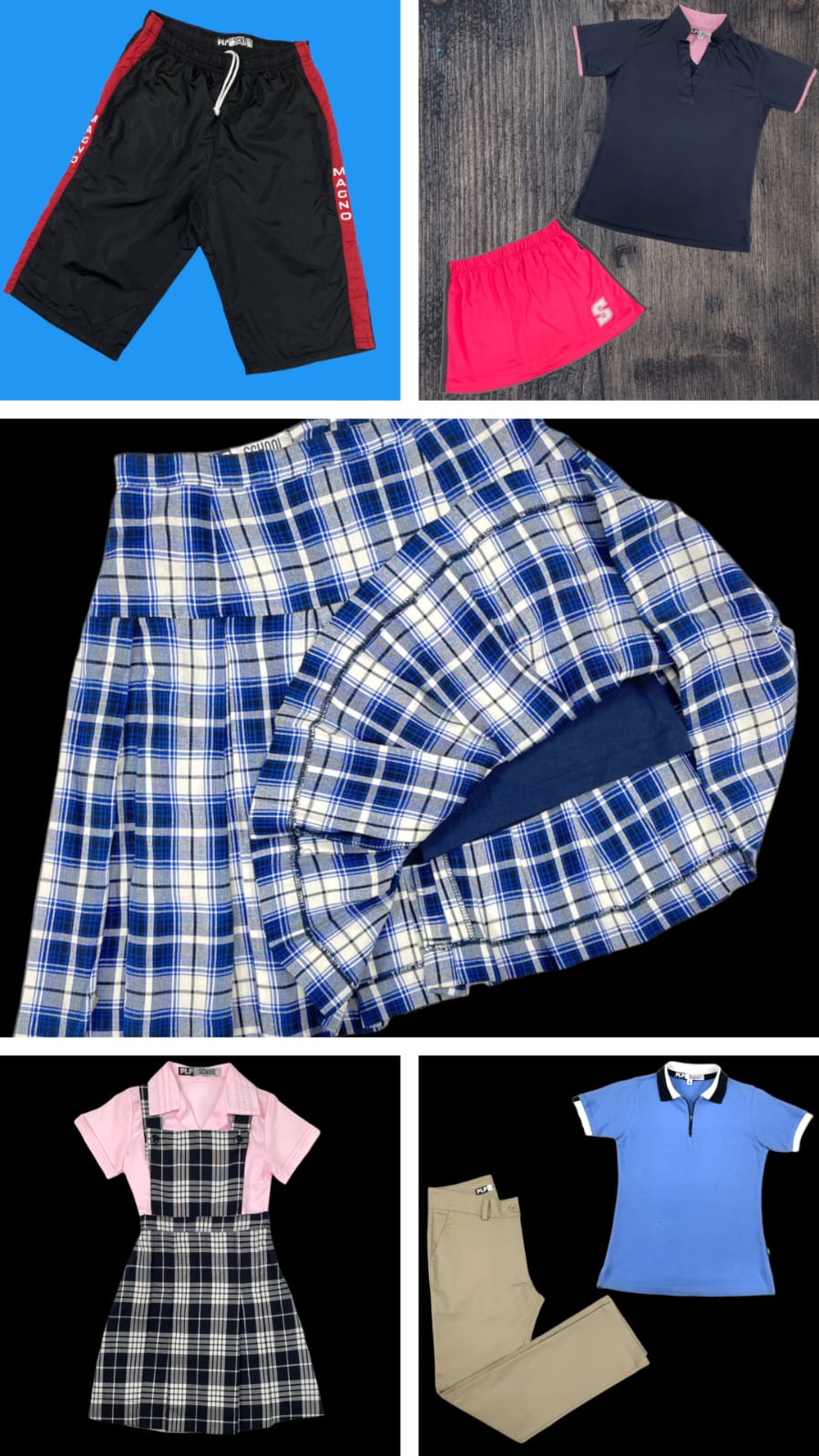 faldas, playeras, uniformes, moda escolar, uniformes escuelas